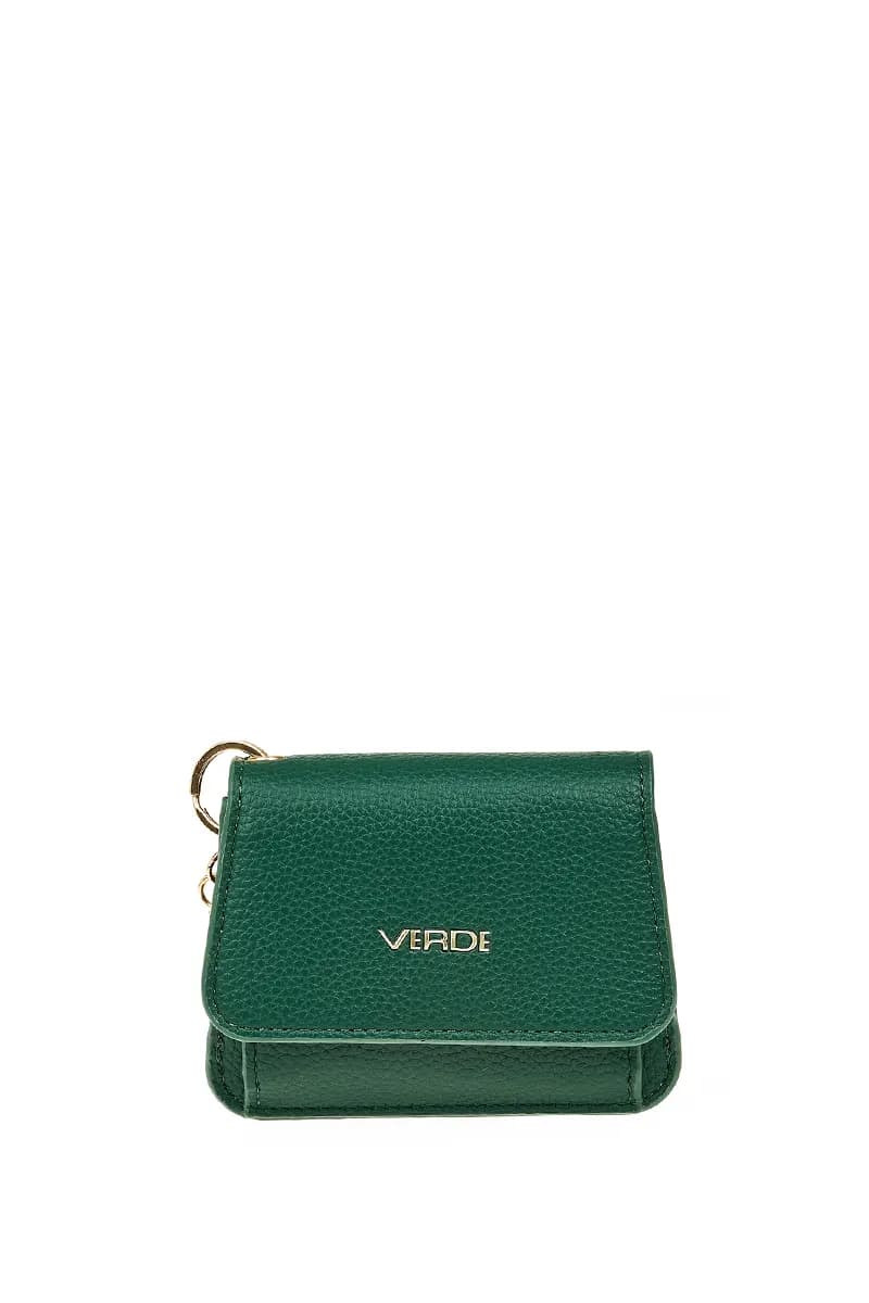 VERDE FASHION | Portafoglio con pattina e portachiavi