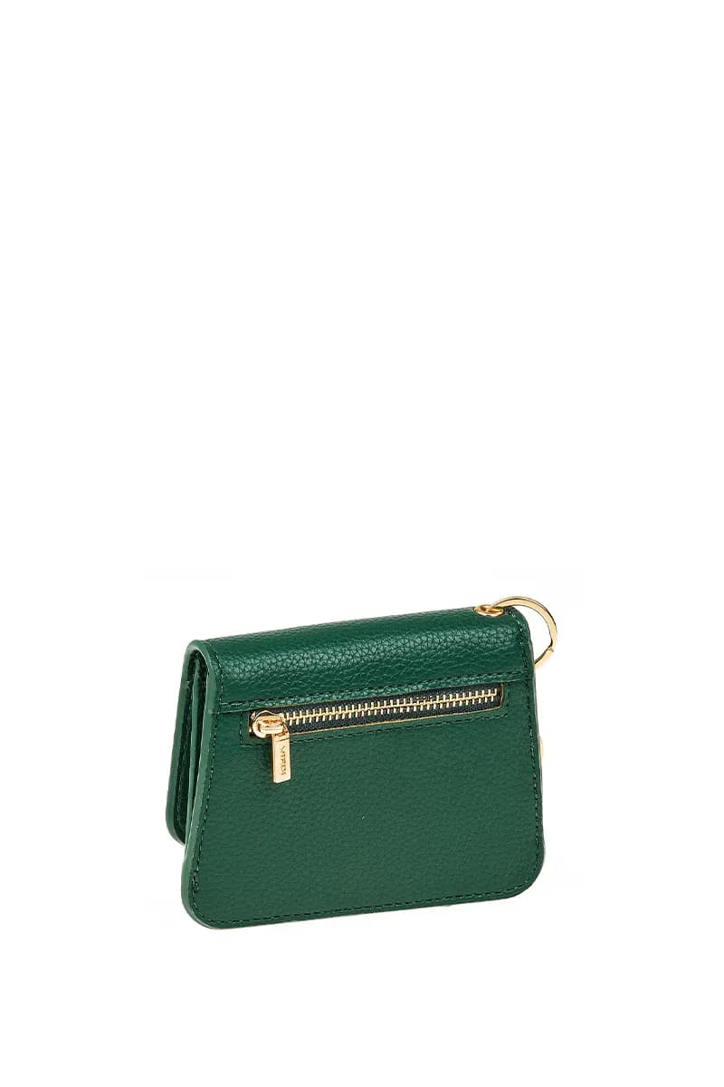 VERDE FASHION | Portafoglio con pattina e portachiavi - 4