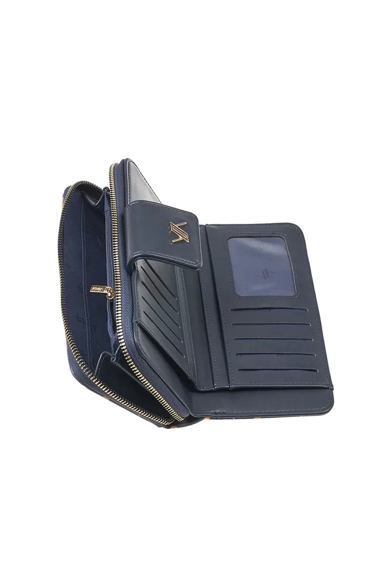 VERDE FASHION | Portafoglio logo con bottone e zip - 2