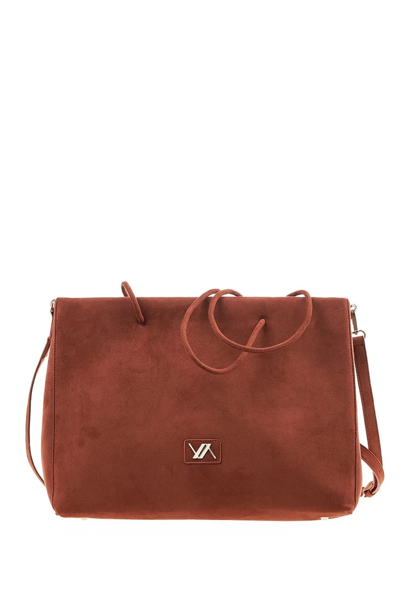 VERDE FASHION | Borsa a spalla ecopelle scamosciata - 13