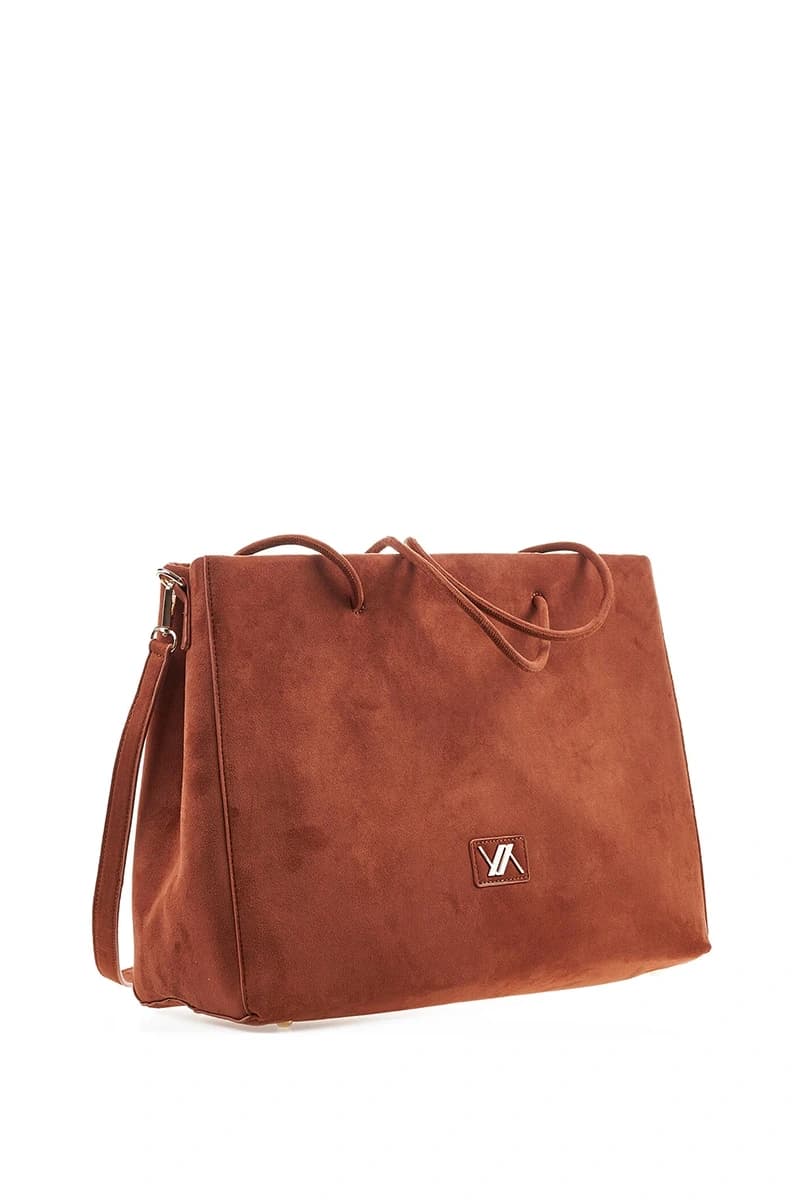 VERDE FASHION | Borsa a spalla ecopelle scamosciata - 11