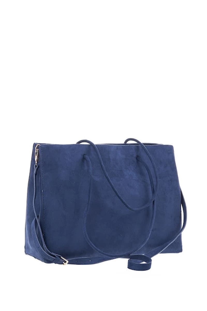 VERDE FASHION | Borsa a spalla ecopelle scamosciata - 6