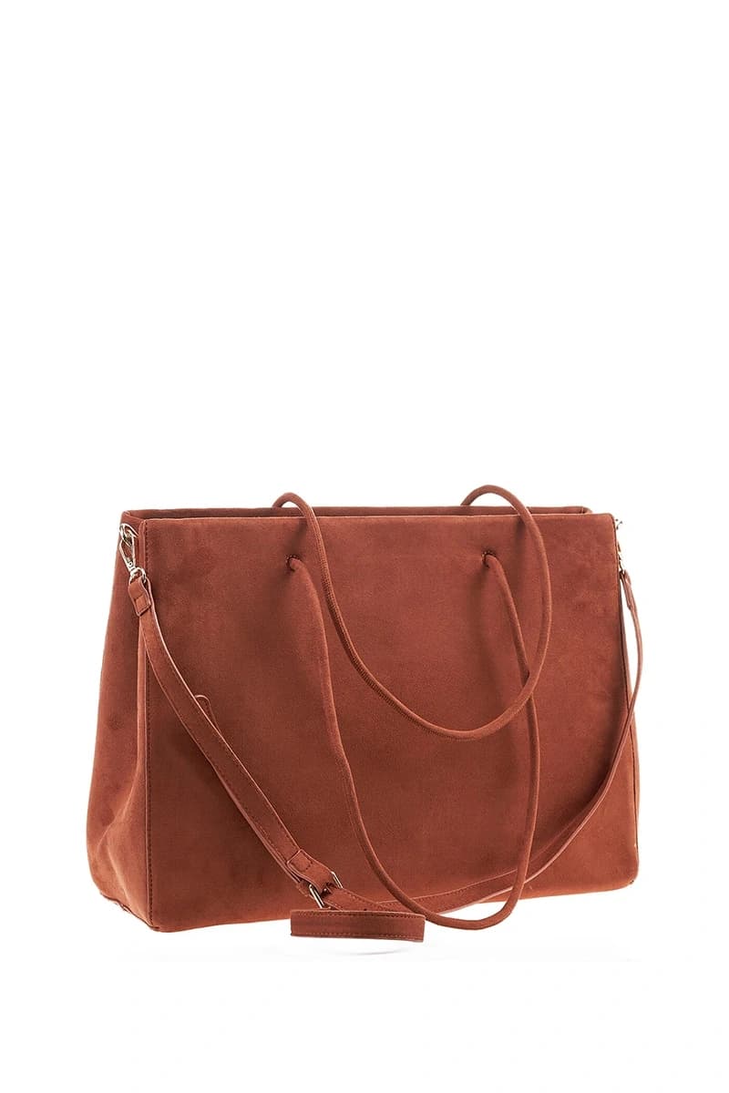 VERDE FASHION | Borsa a spalla ecopelle scamosciata - 10