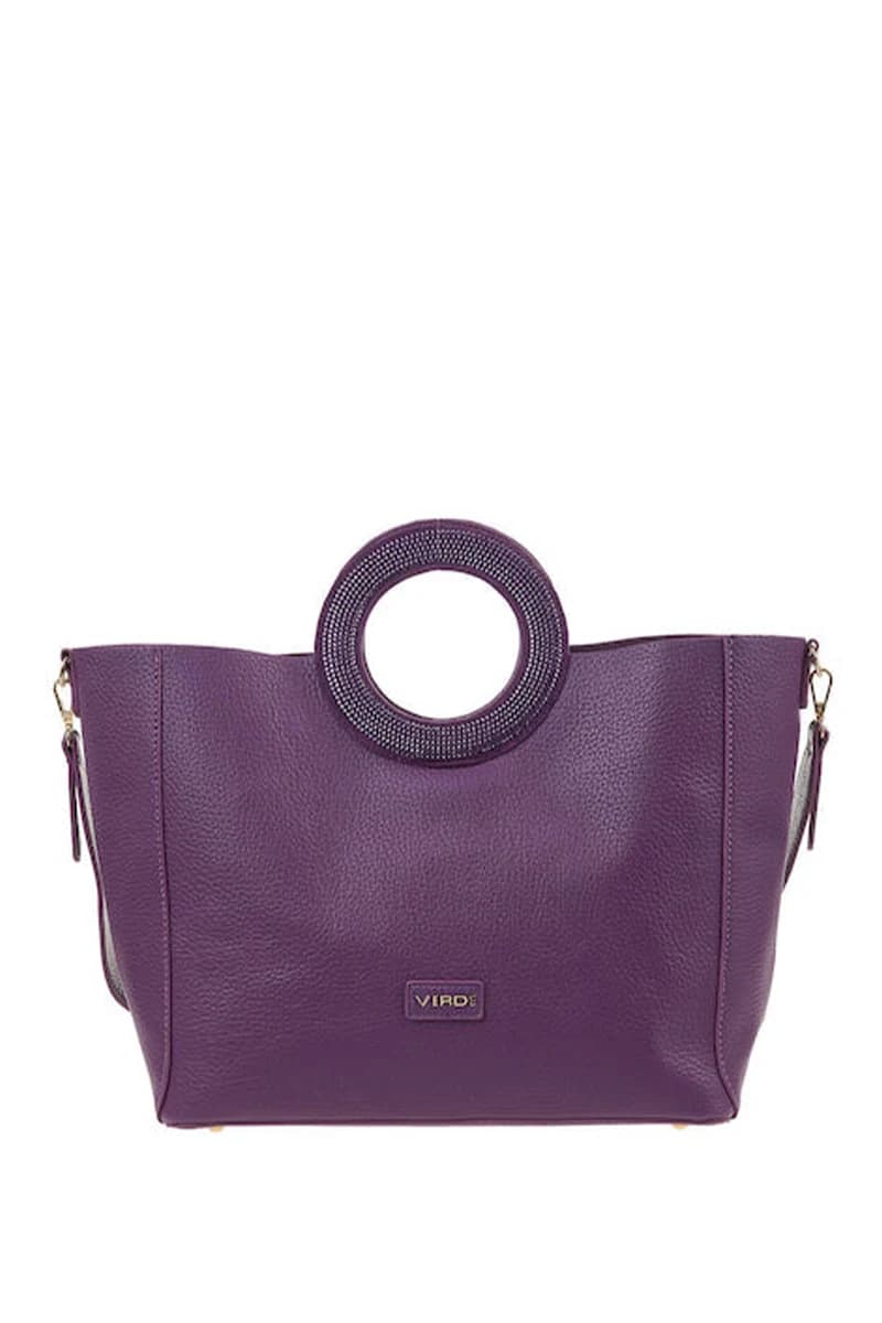VERDE FASHION | Borsa a spalla ecopelle con oblò - 22