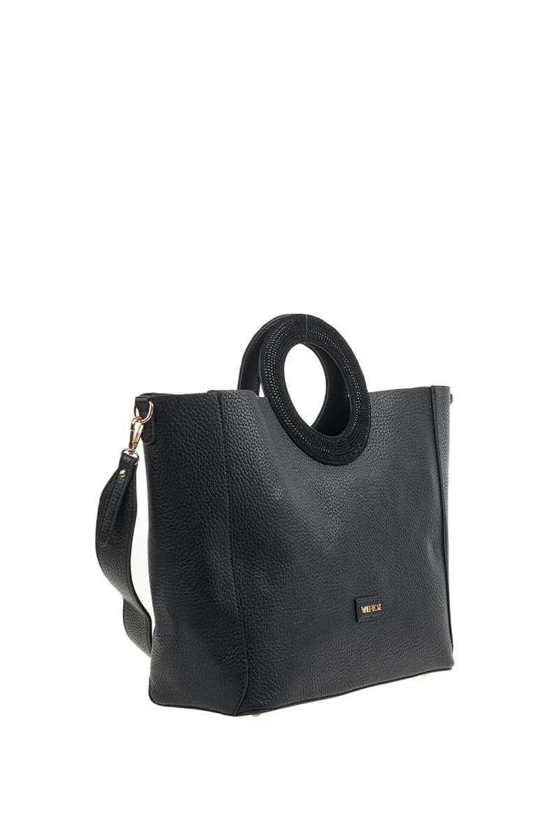 VERDE FASHION | Borsa a spalla ecopelle con oblò - 11