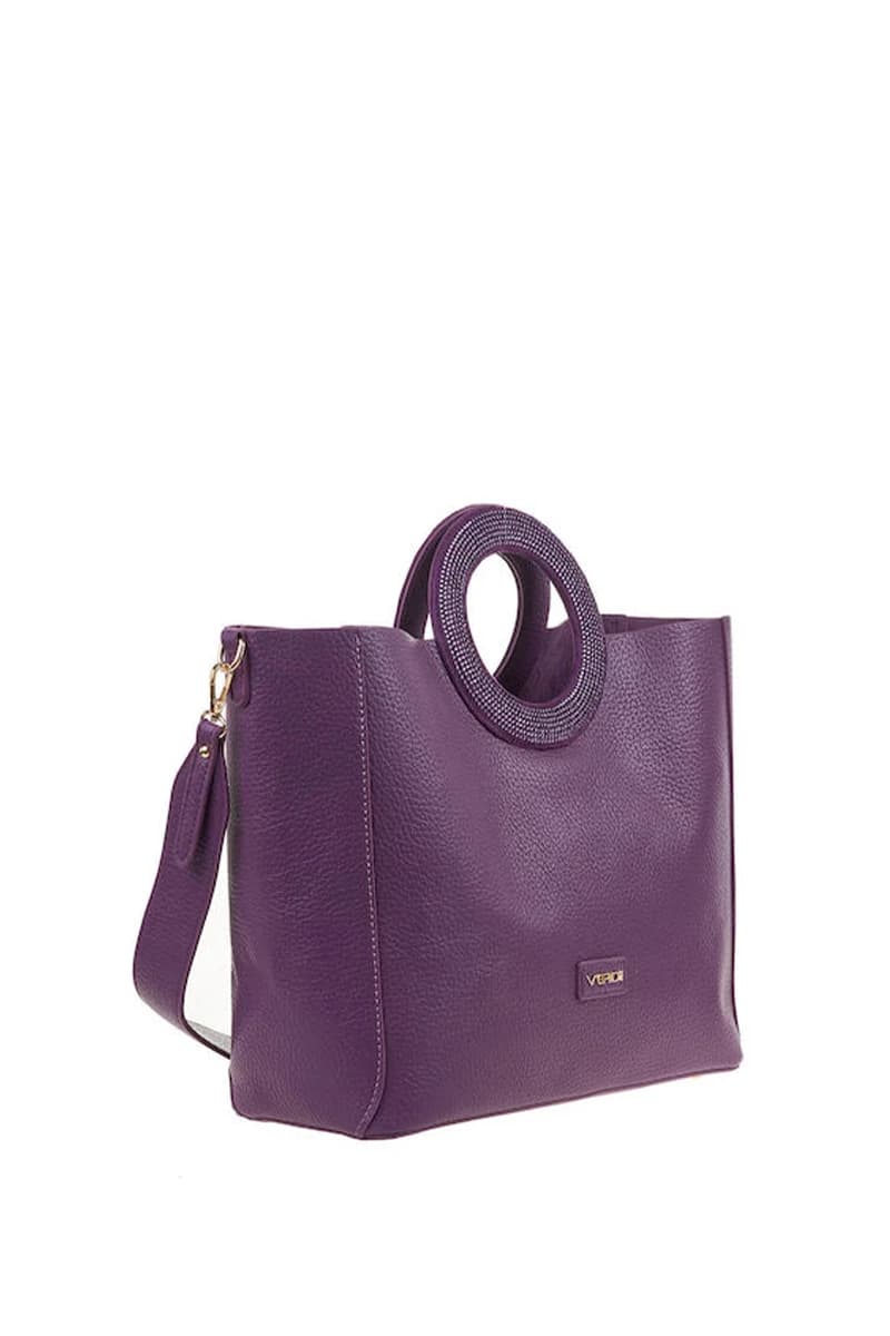 VERDE FASHION | Borsa a spalla ecopelle con oblò - 19