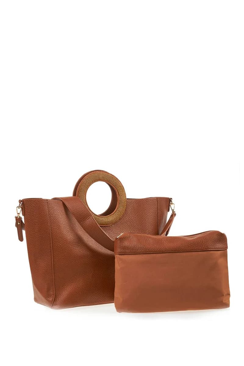 VERDE FASHION | Borsa a spalla ecopelle con oblò - 6