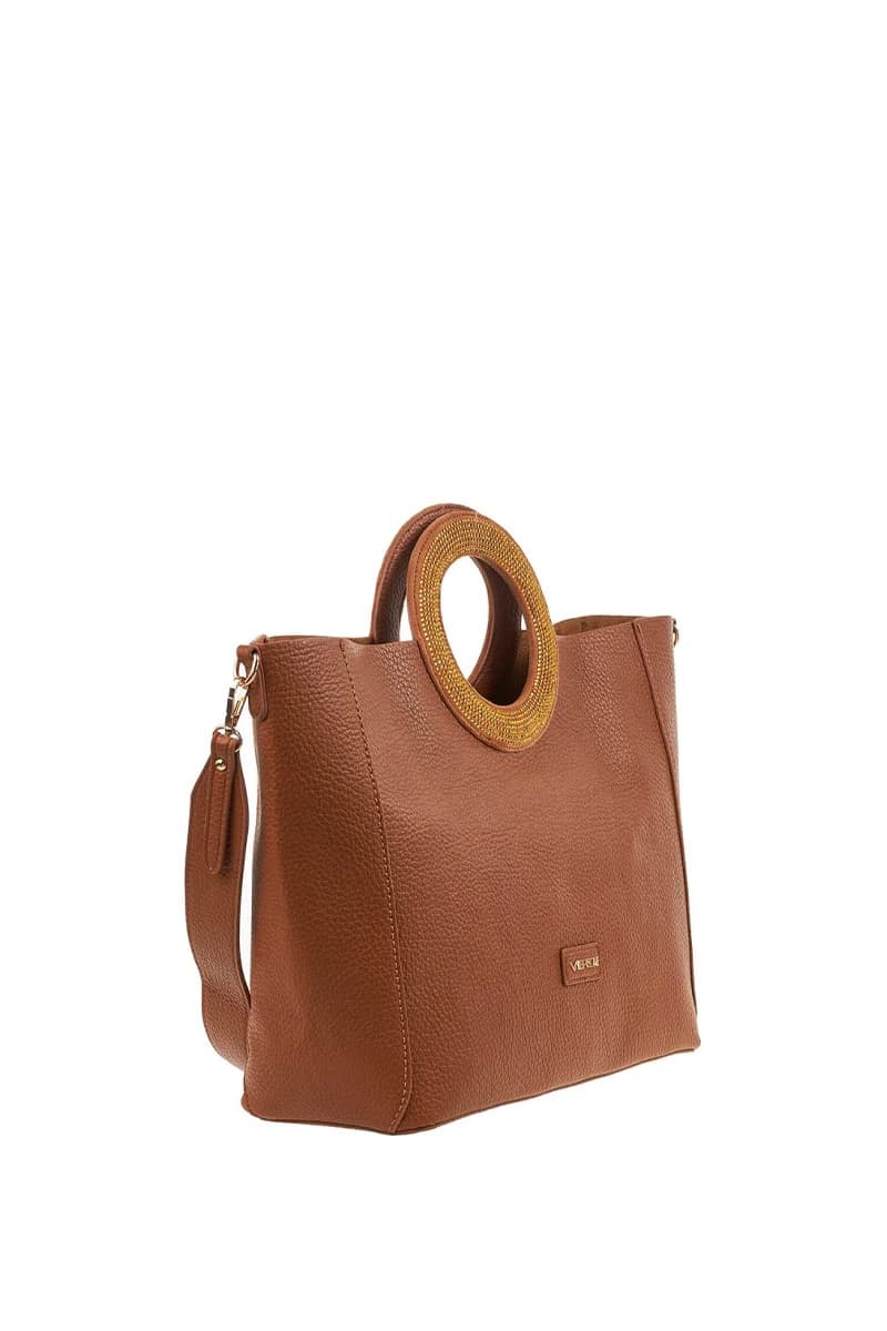 VERDE FASHION | Borsa a spalla ecopelle con oblò - 7