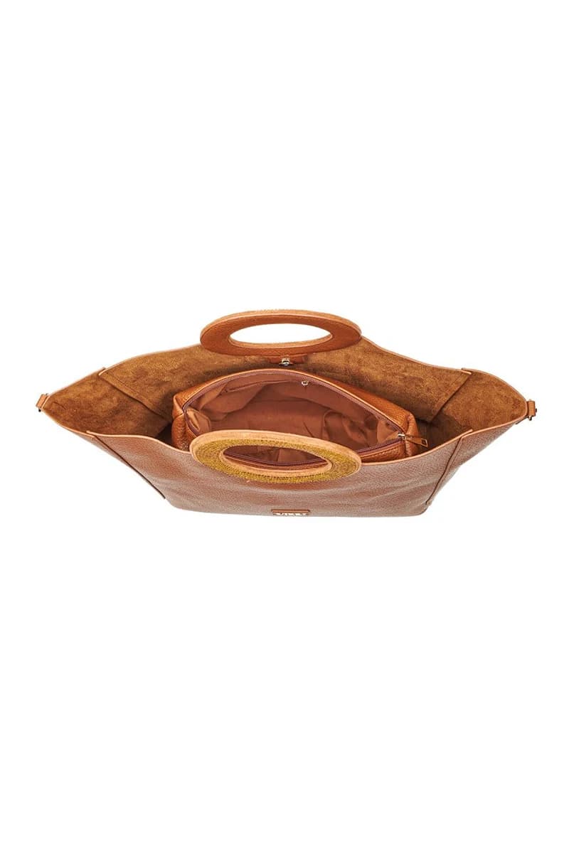 VERDE FASHION | Borsa a spalla ecopelle con oblò - 8