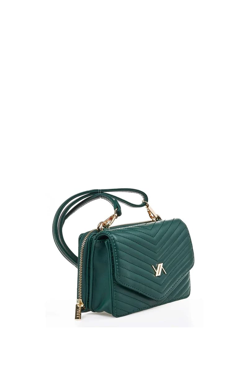 VERDE FASHION | Borsa a tracolla con pattina - 12