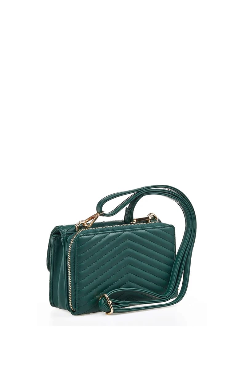 VERDE FASHION | Borsa a tracolla con pattina - 13