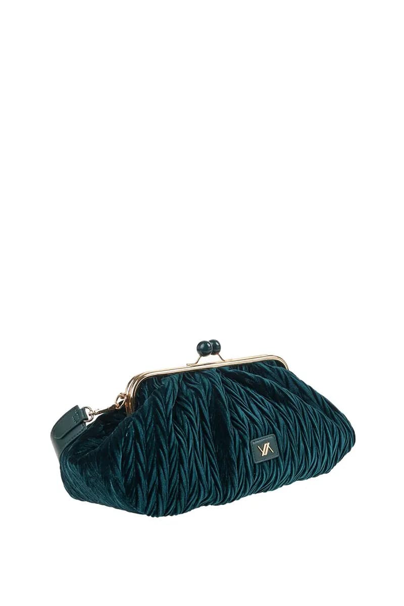 VERDE FASHION | Pochette grande a scatto con manico - 15