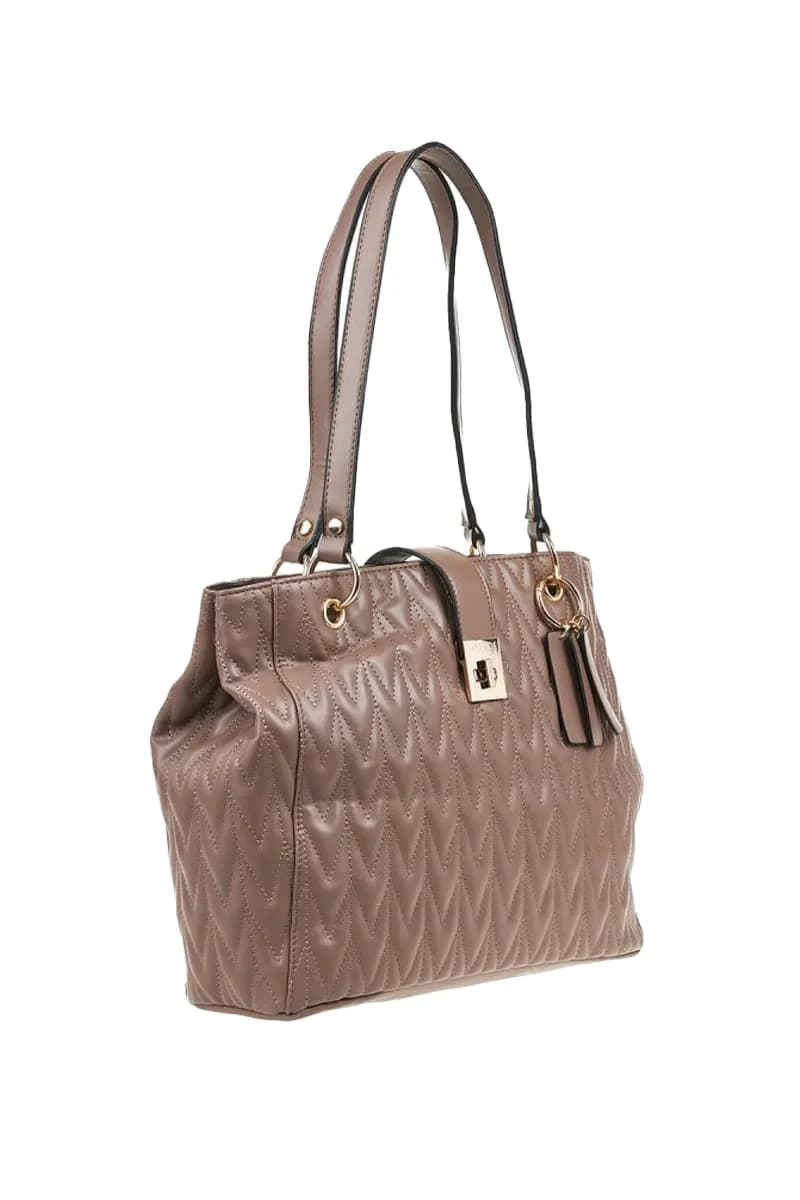VERDE FASHION | Borsa a spalla ecopelle con charm - 16