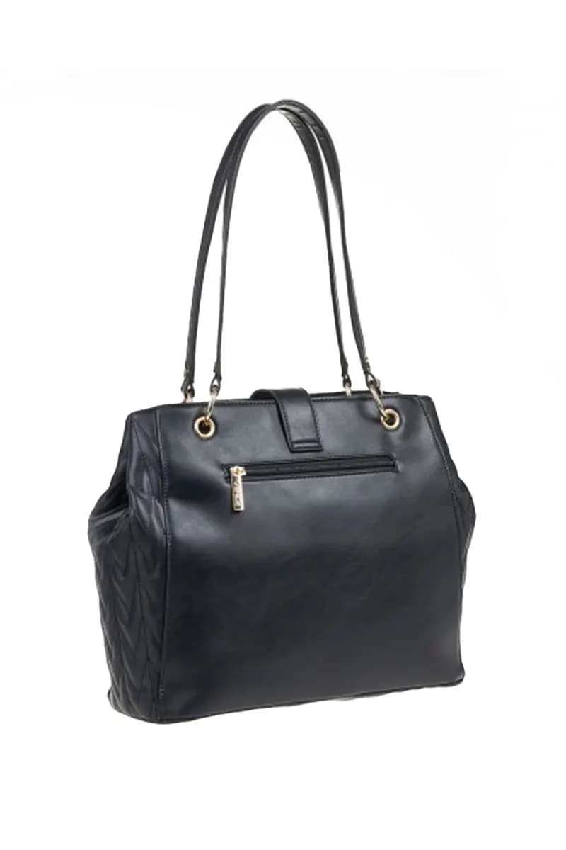 VERDE FASHION | Borsa a spalla ecopelle con charm - 2