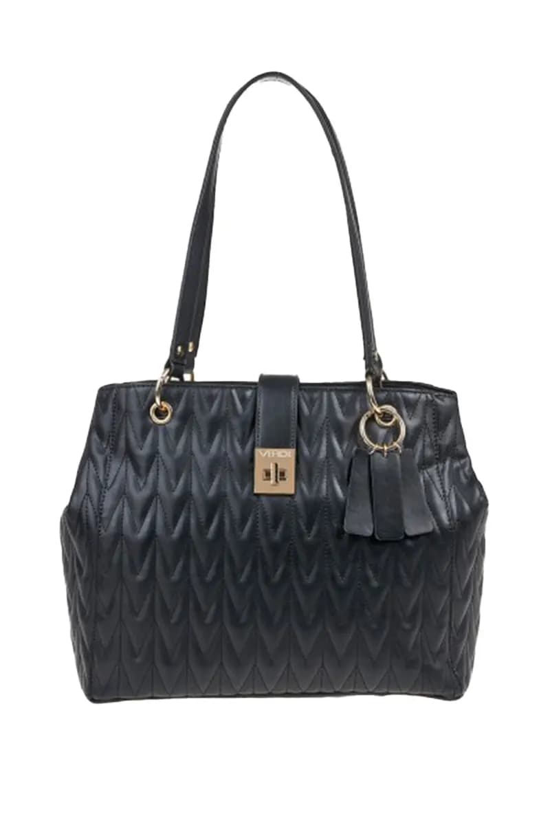 VERDE FASHION | Borsa a spalla ecopelle con charm - 3