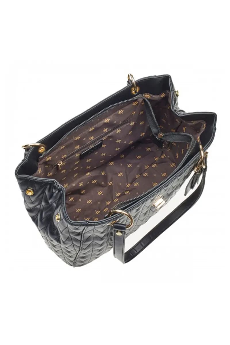 VERDE FASHION | Borsa a spalla ecopelle con charm - 4