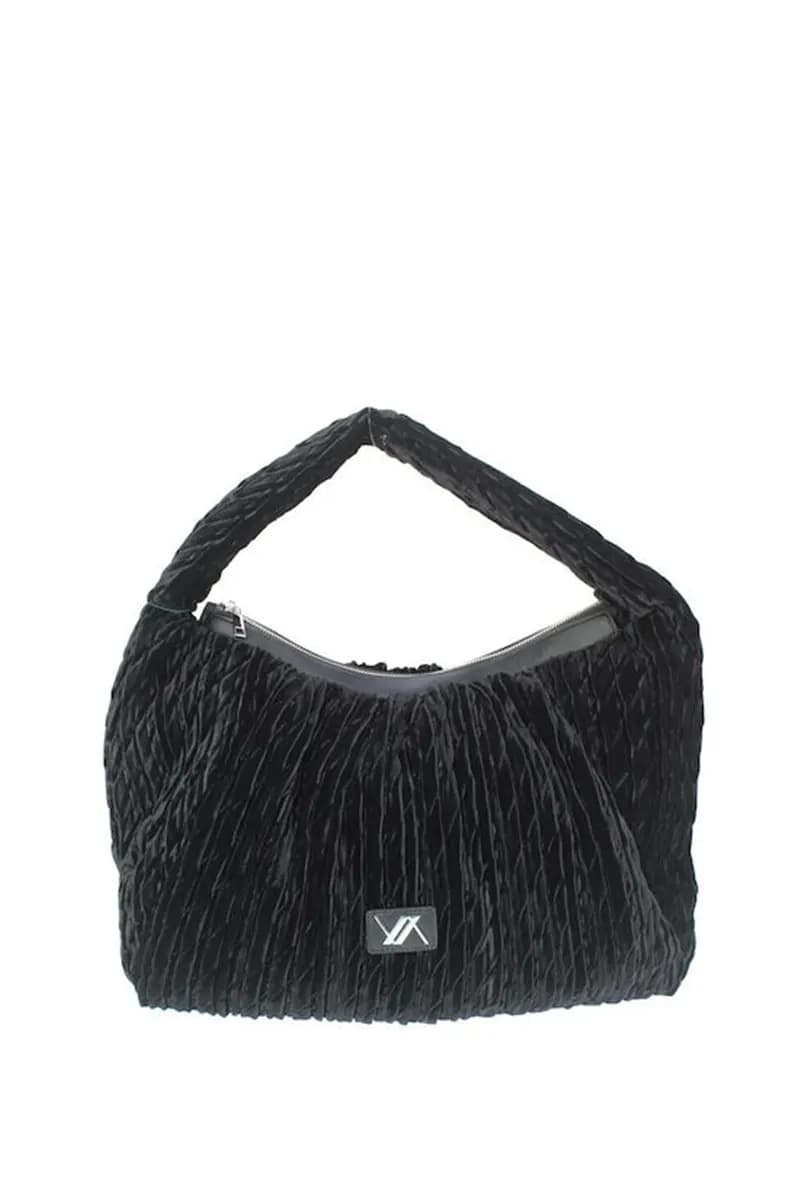 VERDE FASHION | Borsa a spalla morbida in velluto - 1