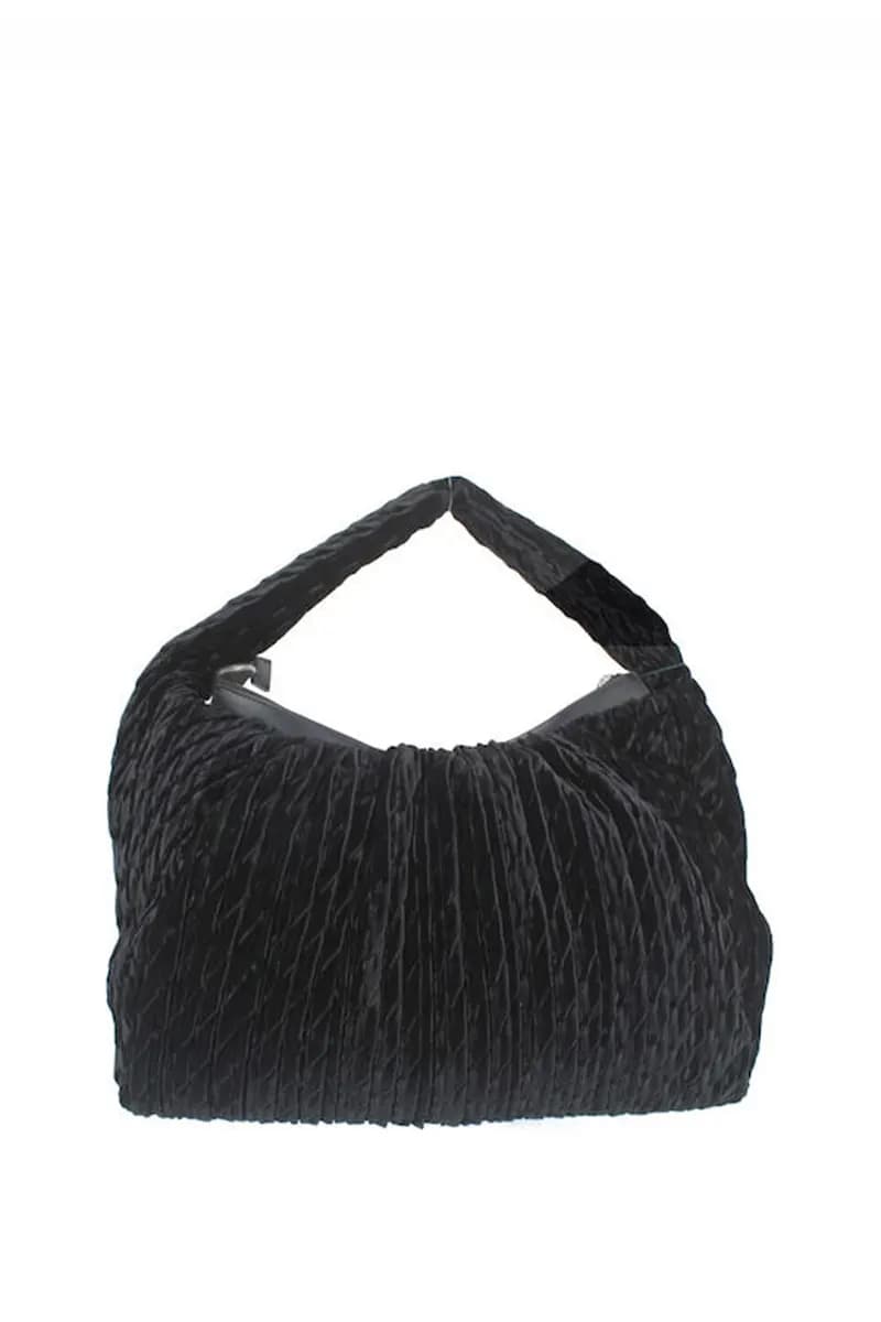 VERDE FASHION | Borsa a spalla morbida in velluto - 2