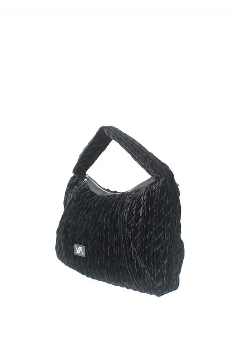 VERDE FASHION | Borsa a spalla morbida in velluto - 4