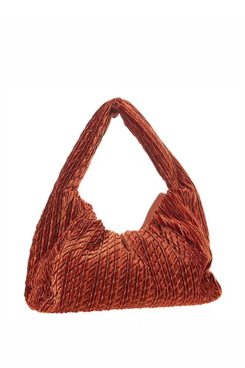 VERDE FASHION | Borsa a spalla morbida in velluto - 10