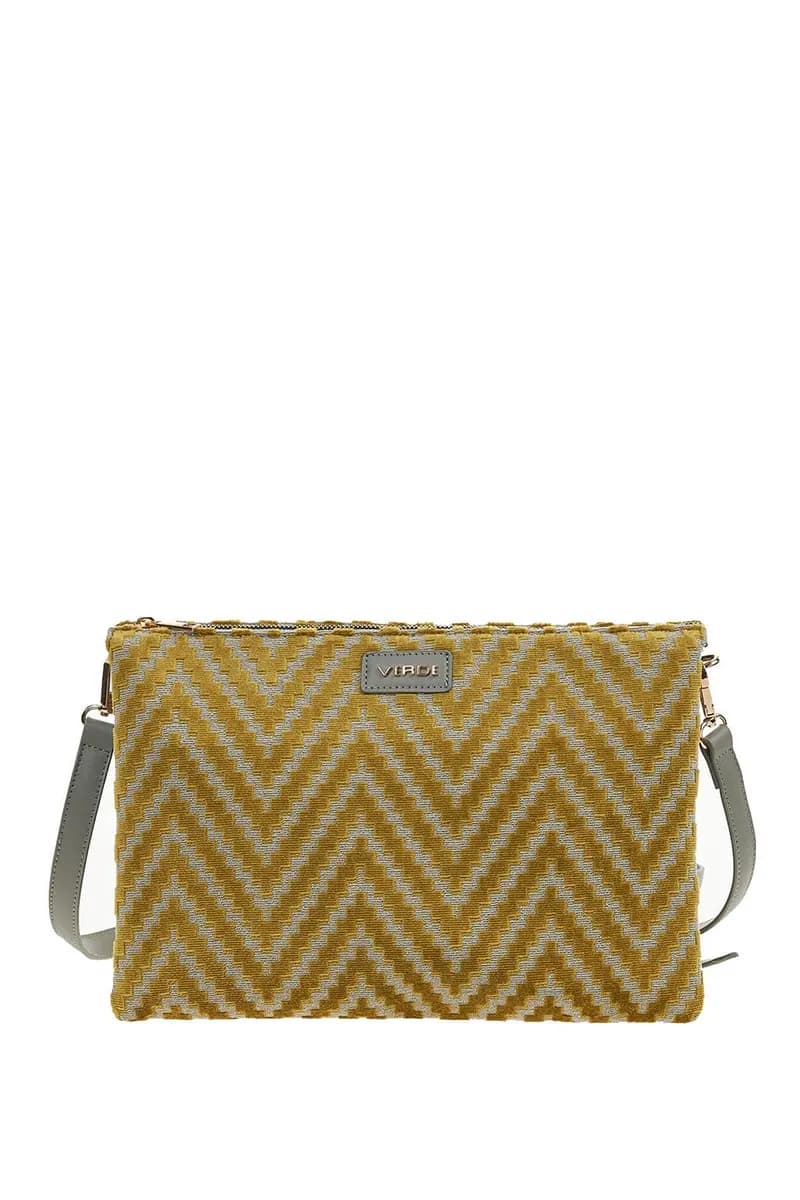 VERDE FASHION | Borsa a tracolla fantasia in velluto - 14