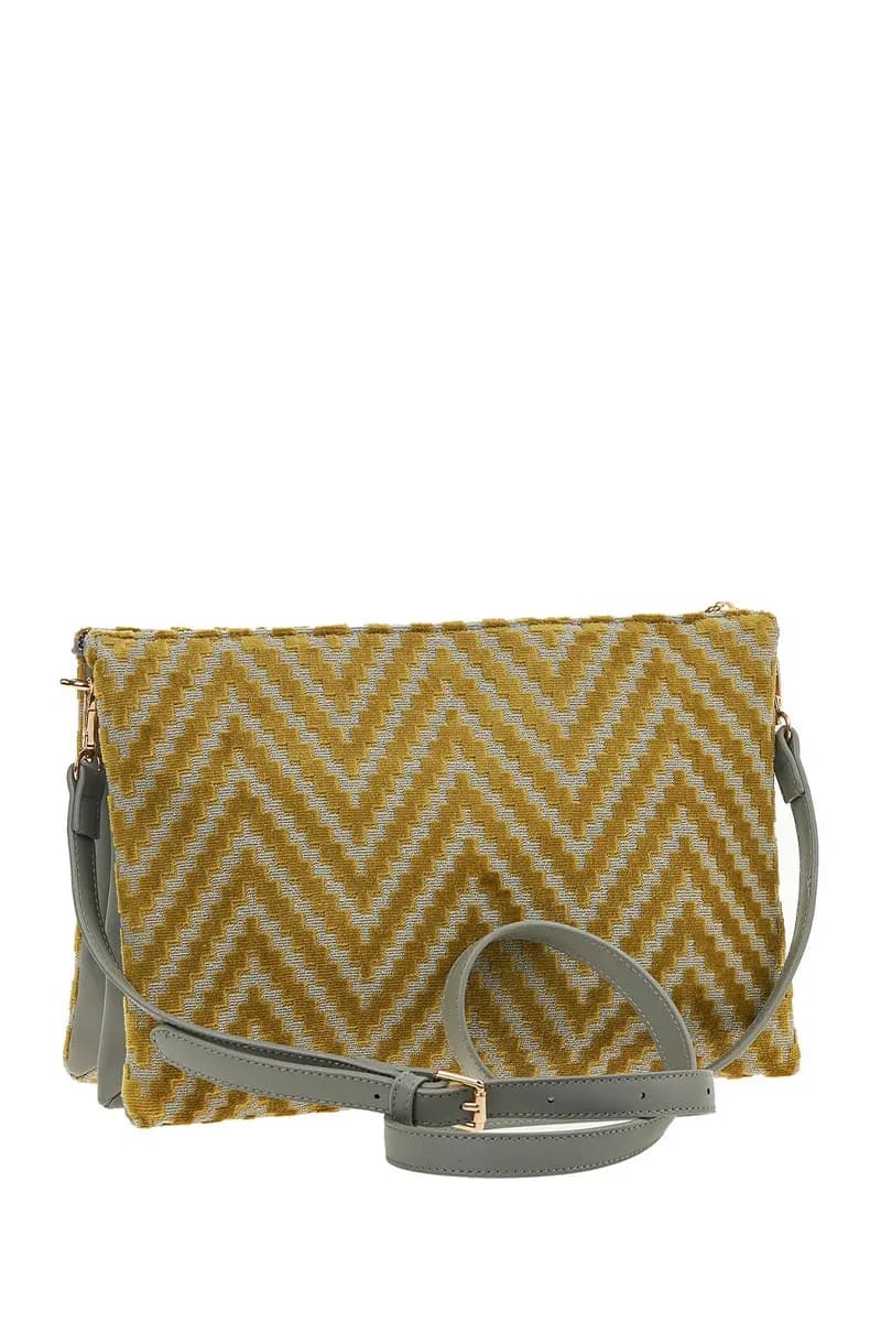 VERDE FASHION | Borsa a tracolla fantasia in velluto - 6