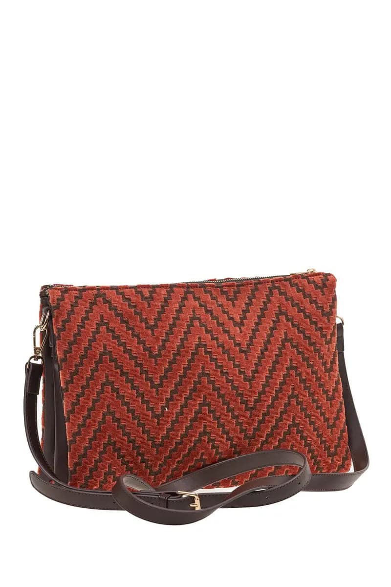 VERDE FASHION | Borsa a tracolla fantasia in velluto - 10