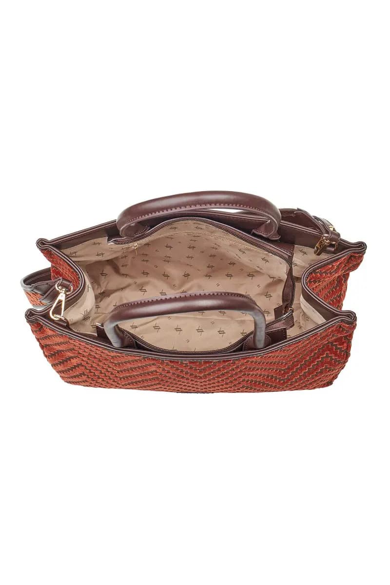 VERDE FASHION | Borsa a spalla fantasia in velluto - 12