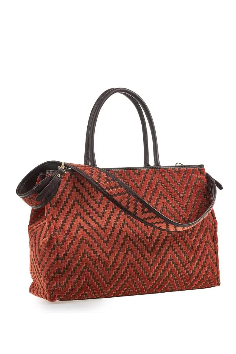 VERDE FASHION | Borsa a spalla fantasia in velluto - 10