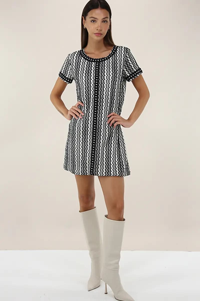 PHO Firenze | Abito corto in maglia lurex - 1