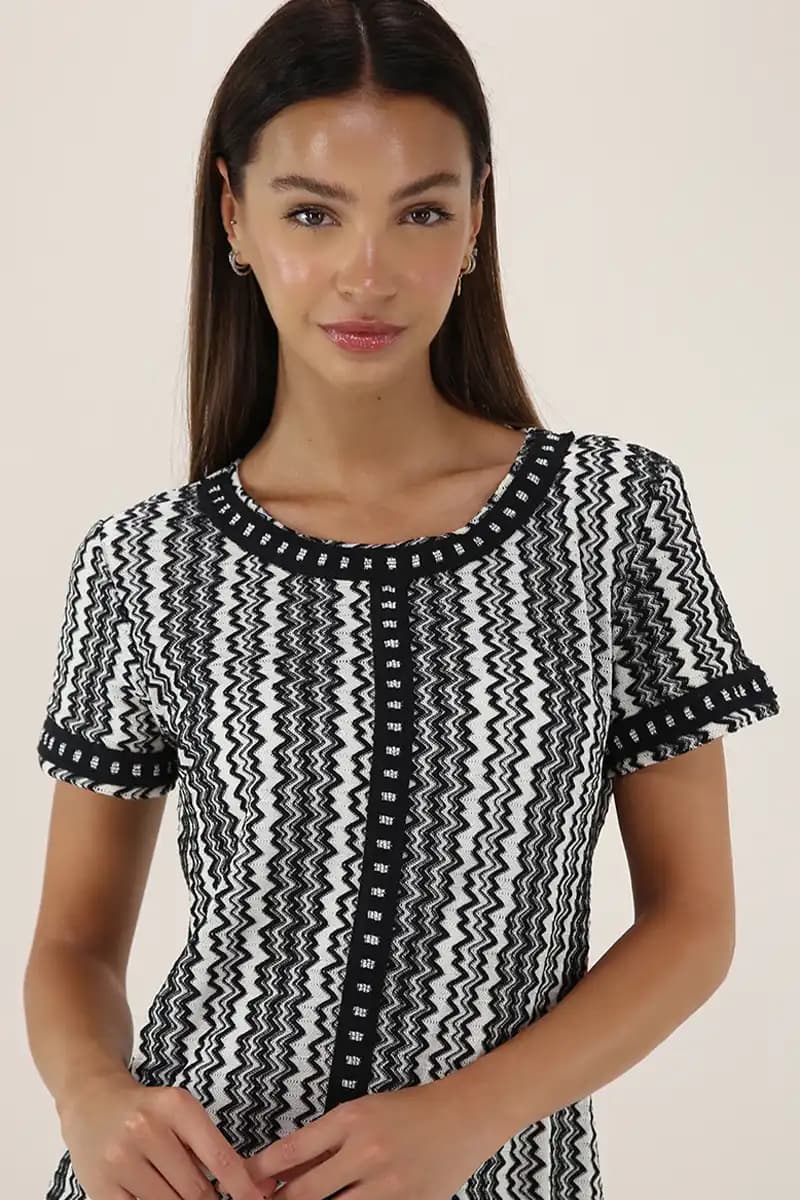PHO Firenze | Abito corto in maglia lurex - 5