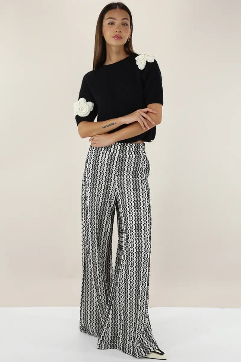 PHO Firenze | Maglia in alpaca con fiori - 4