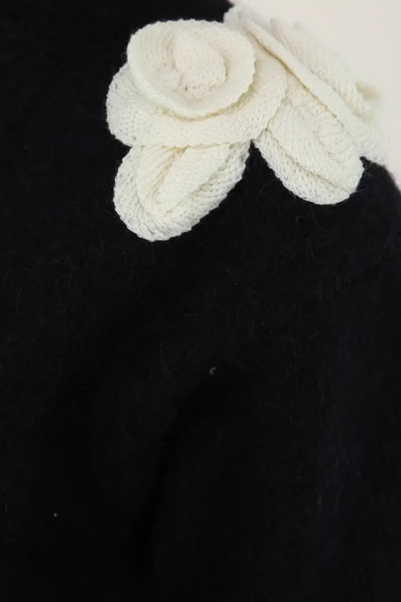 PHO Firenze | Maglia in alpaca con fiori - 7