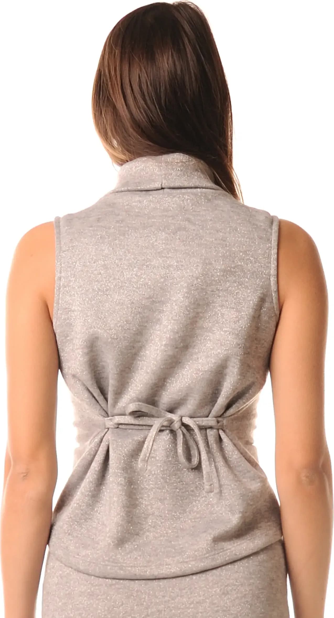 LOKITA | Maglia dolcevita smanicata in lurex - 2