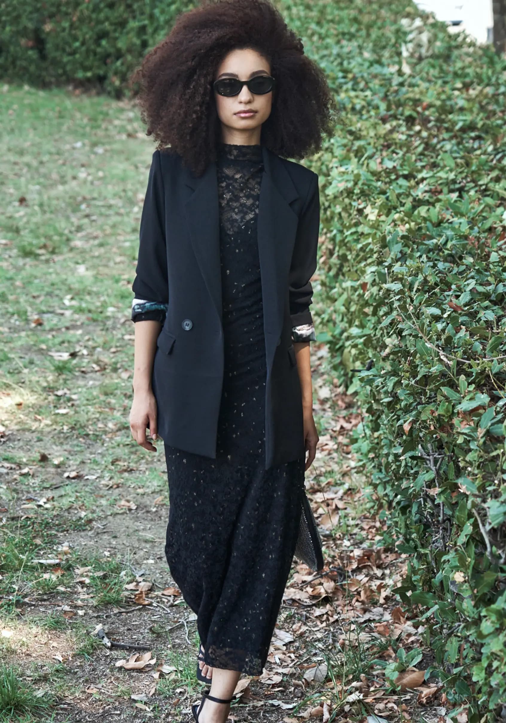 LOKITA | Abito in pizzo floccato lurex - 4