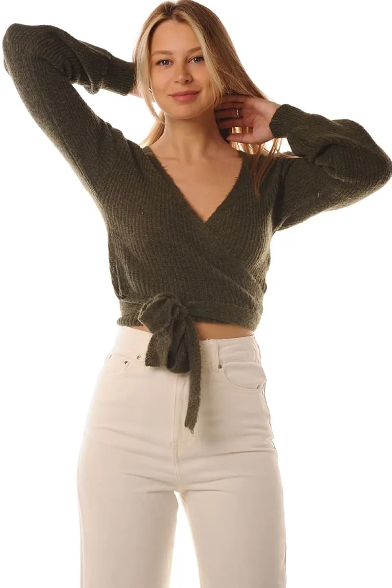 LOKITA | Cardigan in maglia chiusura a incrocio - 2