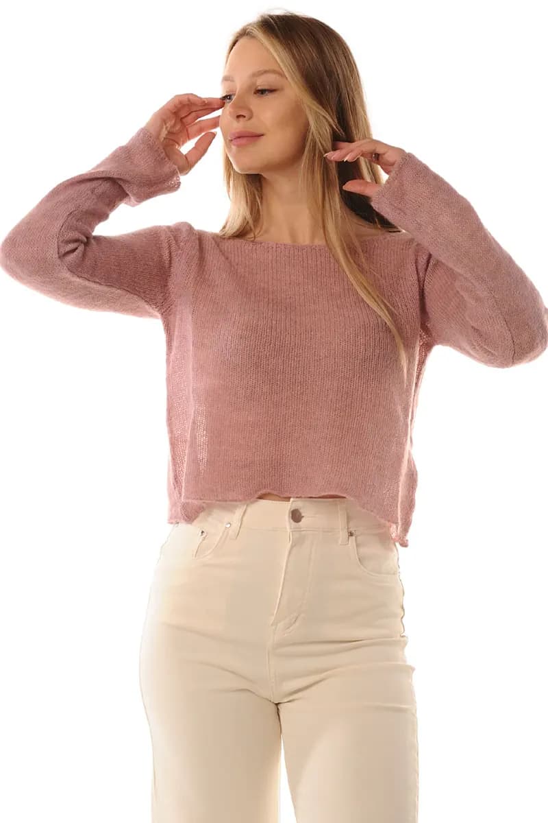 LOKITA | Maglia crop scollo a barca - 4