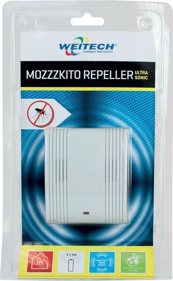 Repellente ad ultrasuoni scaccia zanzare ed insetti striscianti 50 mtq - 2