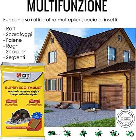 Tavolette adesive per topi e ratti trappola in legno con colla topicida - 2