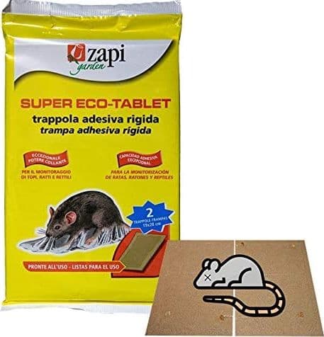 Tavolette adesive per topi e ratti trappola in legno con colla topicida - 5