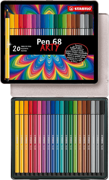 Stabilo - Pennarello premium Pen 68 Scatola ARTY in metallo da 20 pennarelli (6820-6) - 2
