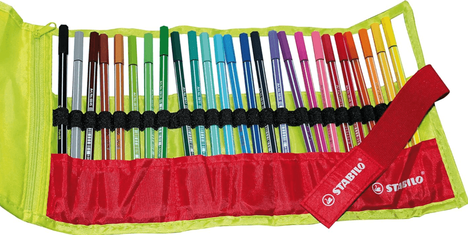 Stabilo - Pen 68 Rollerset verde in nylon da 25 colori ass. (IT6825-068) - 2