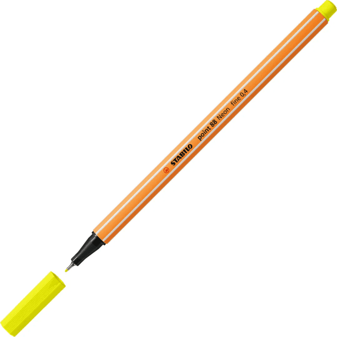 Stabilo - point 88 e Pen 68 fluo astuccio in cartone da 10 pz: 5 point 88 e 5 Pen 68 in colori fluo (8868/10-1) - 3