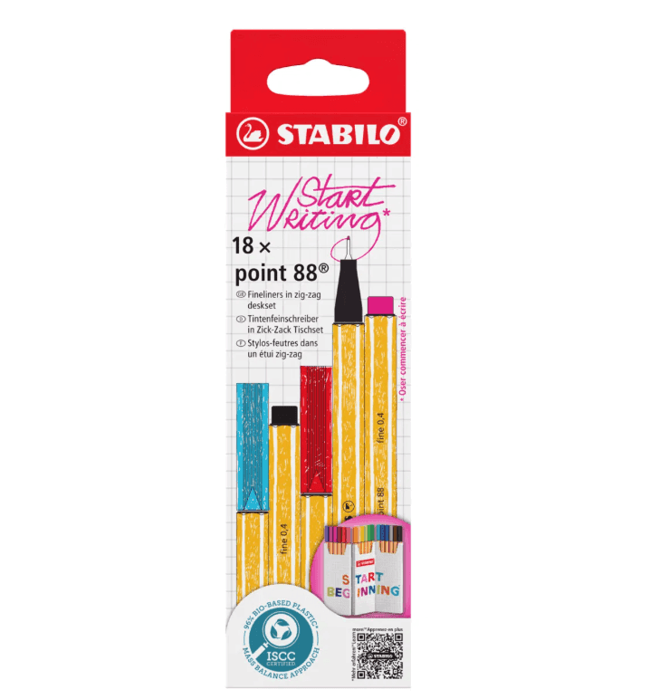 Stabilo - pennarelli point 88 astuccio Zig Zag in cartone da 18 pz. (8818/5) - 2