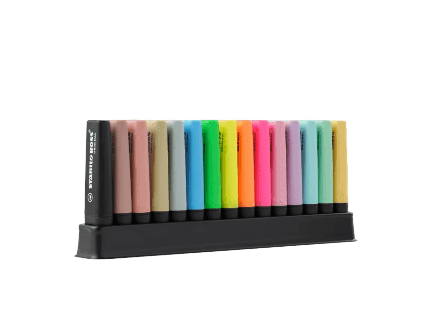 Stabilo - Evidenziatore BOSS deskset da 15 colori ass. : fluo + Pastel + NatureCOLORS + nero (F60915) - 2