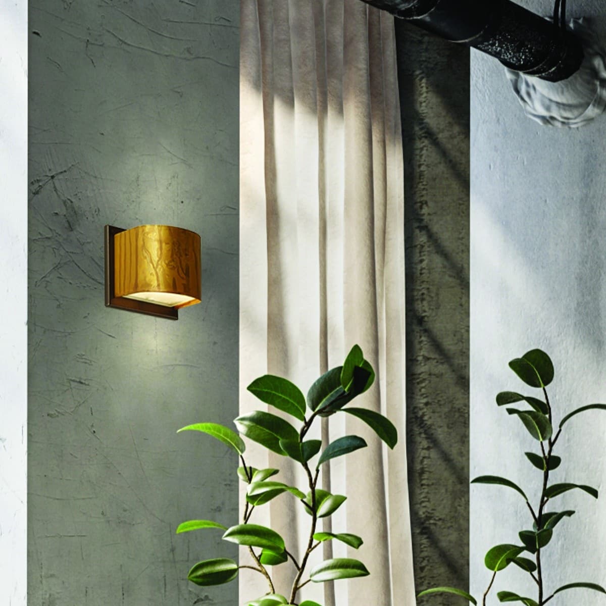 Applique classica Gibas LOLA 929 45 G9 LED ottone lampada parete biemissione - 5