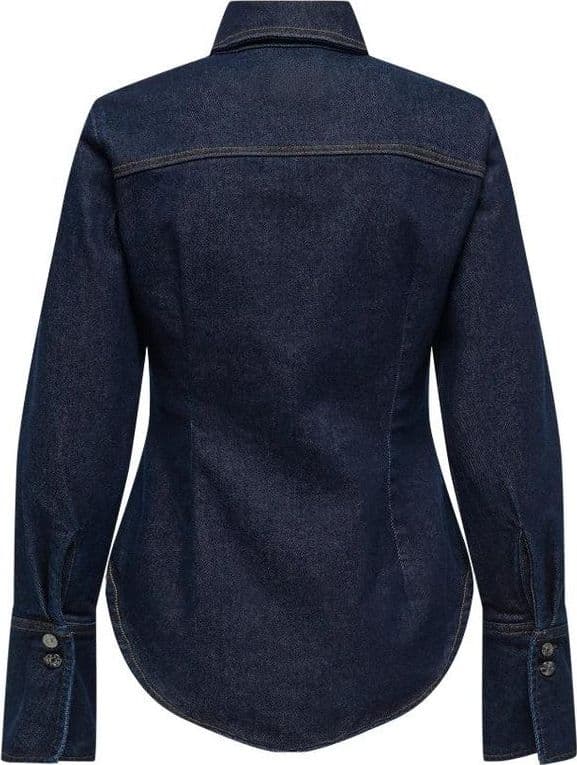 Only Camicia Perla LS Western Blue Denim - 4
