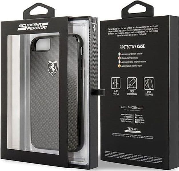 cover ferrari tipo carbonio apple iphone 6 / 6s /  7/ 8 / se ( 2020 ) - 4