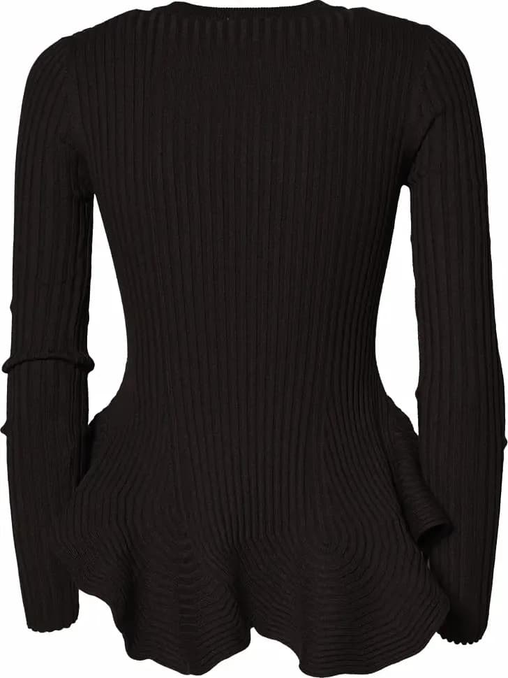 AMOSA | Maglia svasata a costine - 2