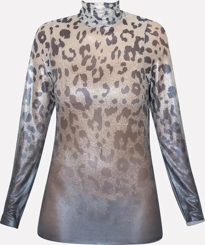 SISTE'S | Maglia dolcevita degradè animalier - 5